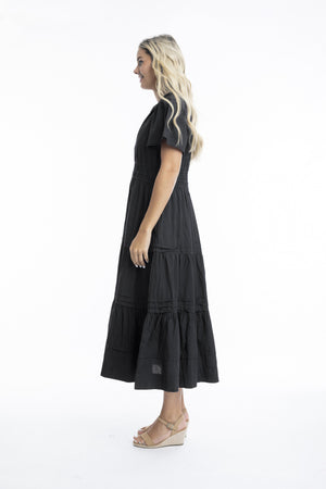 Essentials Poplin Maxi Dress - Black