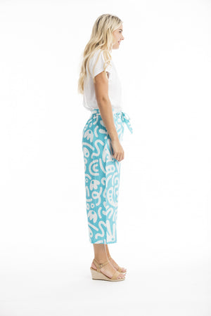 Poplin Print Pants