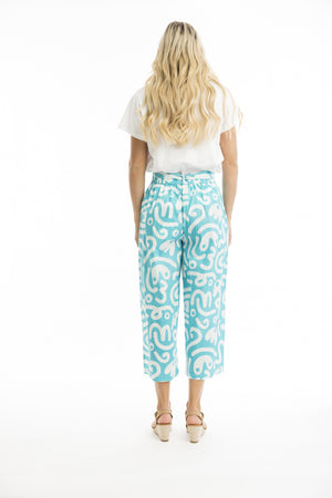 Poplin Print Pants