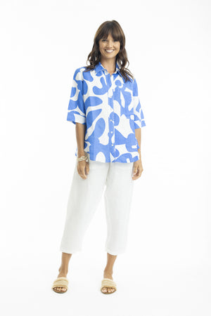 Print Linen Shirt