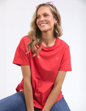 Halli Short Sleeve Tee - Bittersweet Red