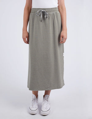 Travel Skirt - Khaki & White