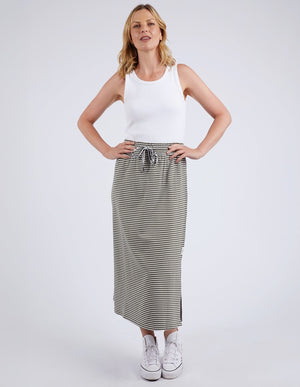 Travel Skirt - Khaki & White