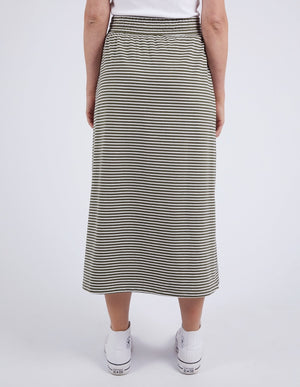 Travel Skirt - Khaki & White