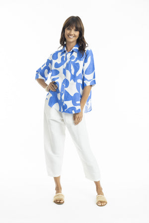 Print Linen Shirt