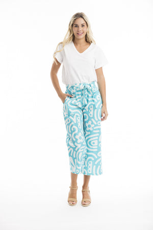 Poplin Print Pants