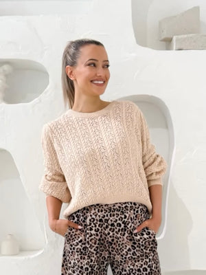 Crochet Knit - Beige