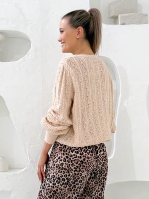 Crochet Knit - Beige