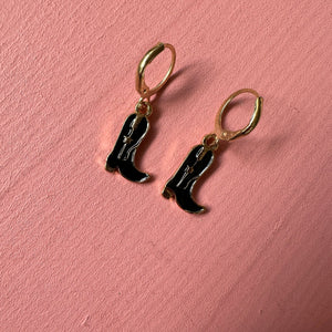 Mini Cowgirl Boot Earrings