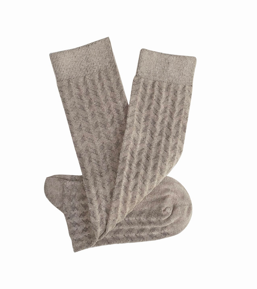 ‘Surface Taupe’ Cotton Socks