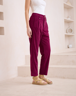 Cherry Corduroy Pants