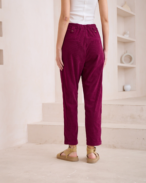 Cherry Corduroy Pants