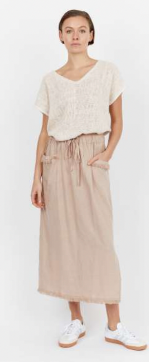 Joshua Frayed Linen Skirt