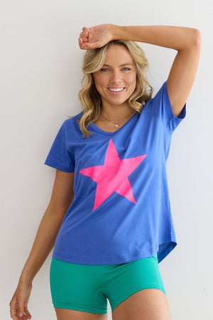 Freedom Tee - Blue & Pink