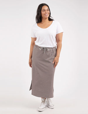 Travel Skirt - Choc/White