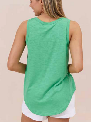 Ava Singlet - Apple Green